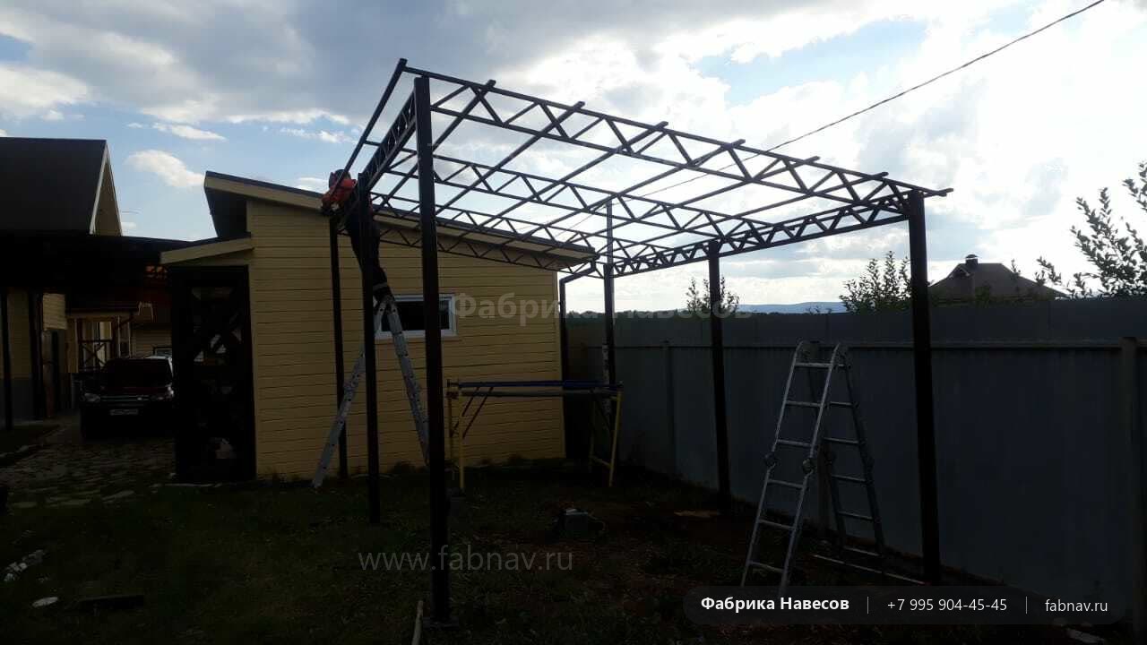 Навес из поликарбоната 6 × 4 м — фото 6