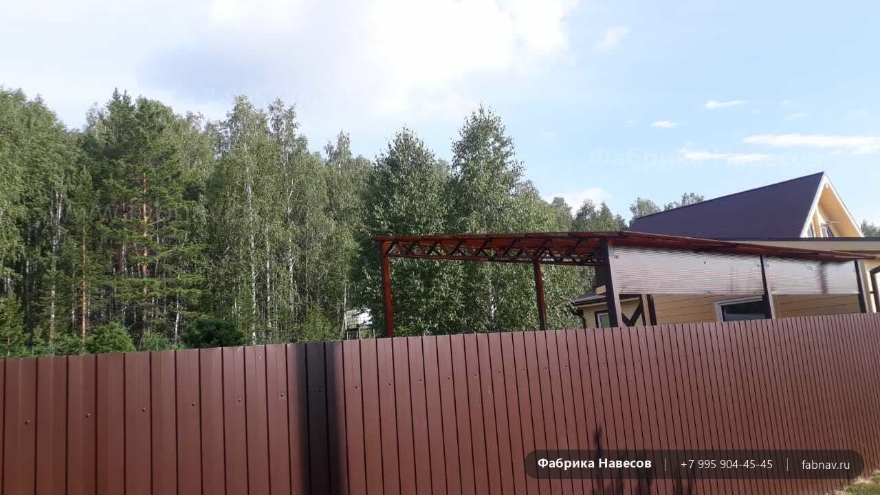 Навес из поликарбоната 6 × 4 м — фото 8