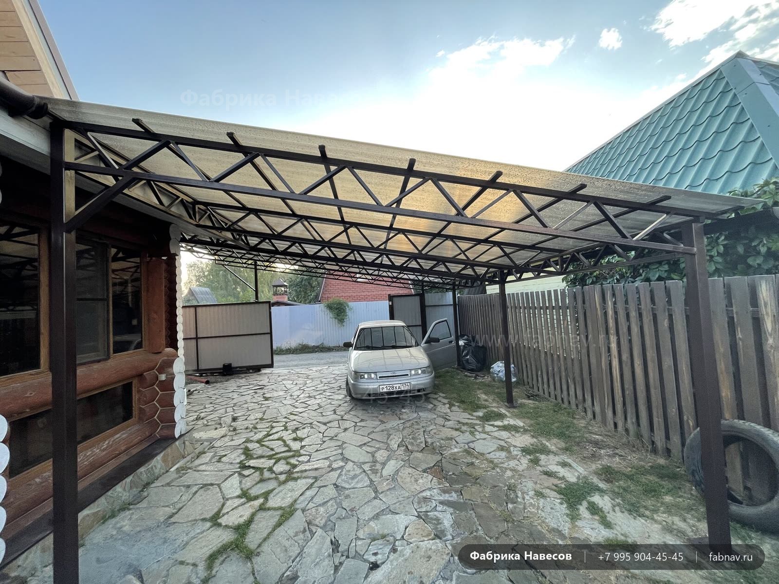 Навес 9 × 7 м за 250 000 ₽: 63 м² дешевле 4 000 ₽ за метр